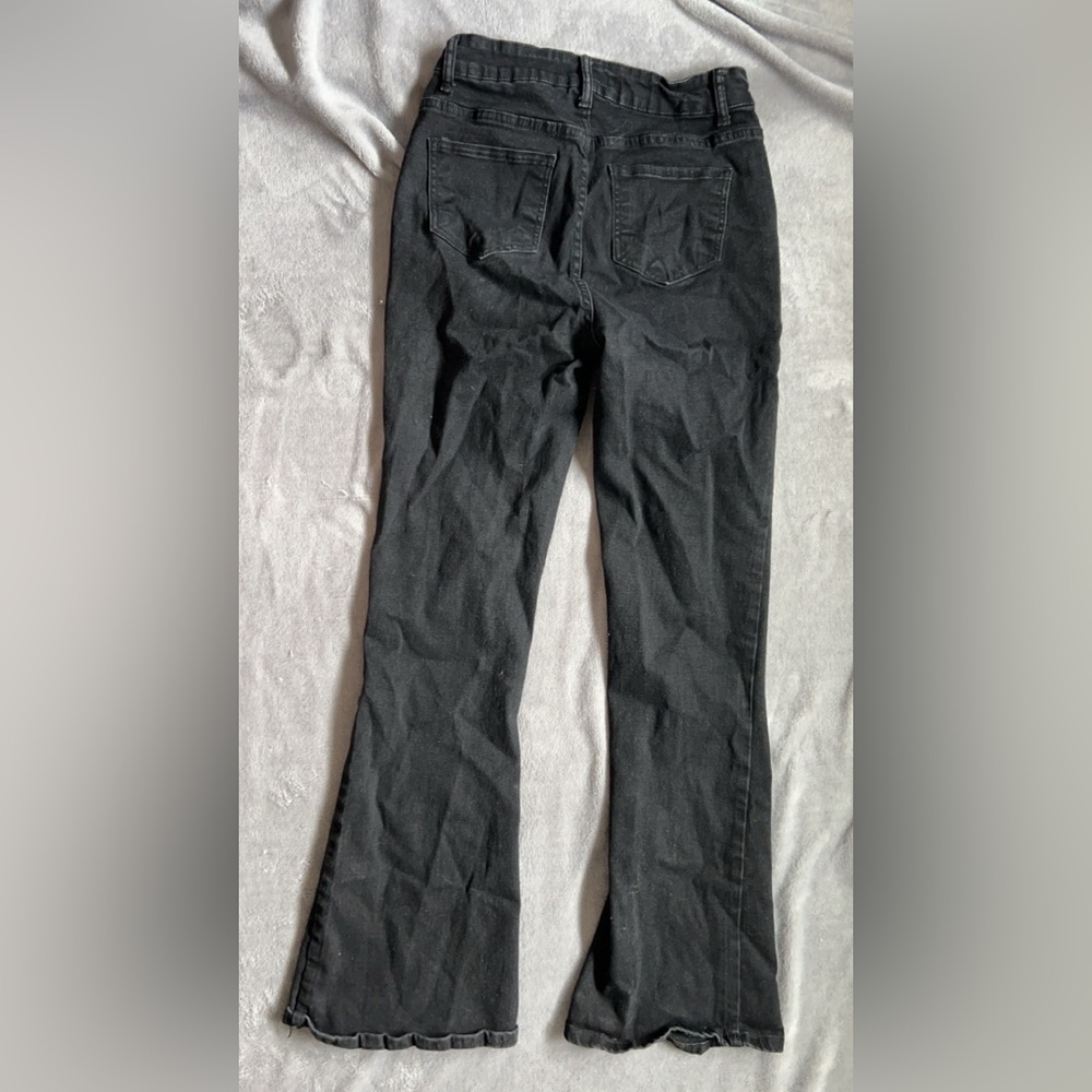 Black flare jeans
